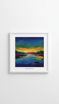 Deep Sapphire Lake framed print