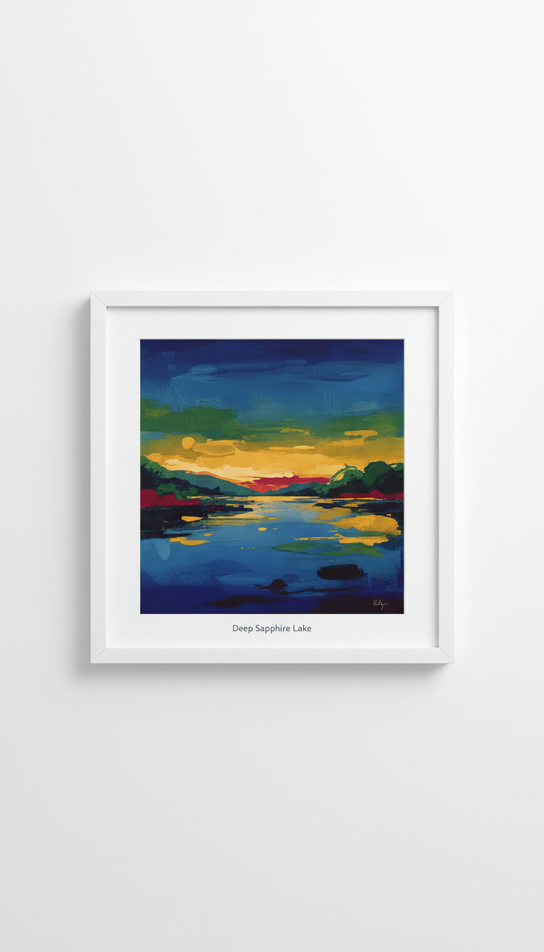 Deep Sapphire Lake framed print